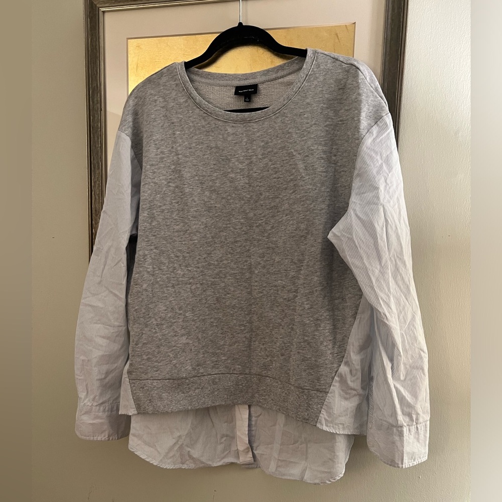 Who What Wear Sweatshirt/button up combo large